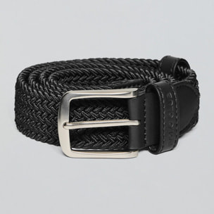 Cinturón Baal negro trenzado con detalles Polo Club