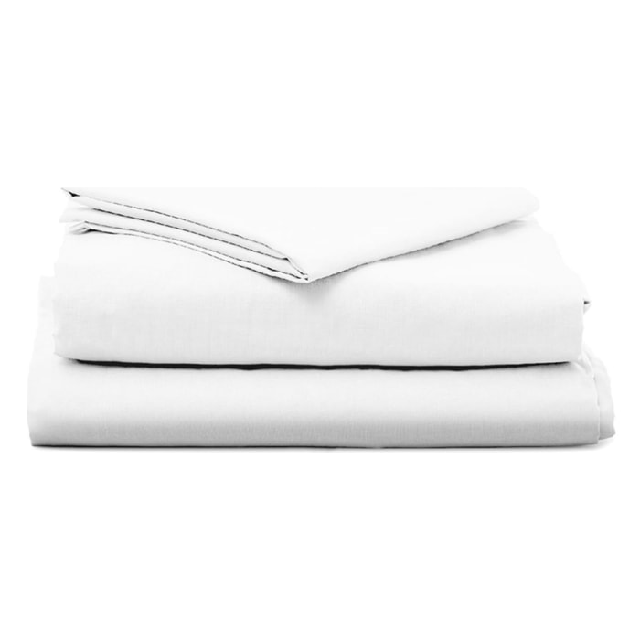 Completo lenzuola in cotone - Bianco