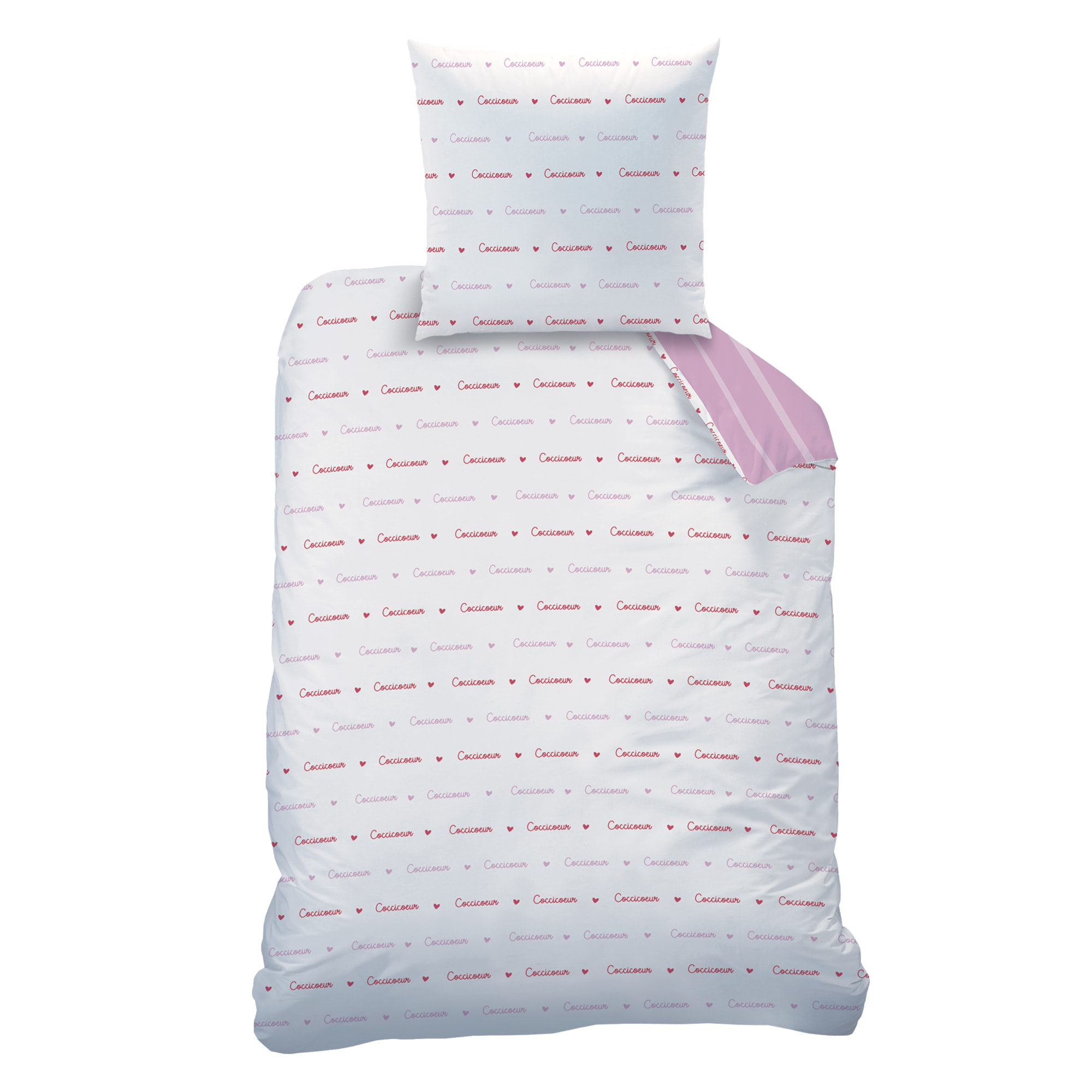 Parure de lit imprimée 100% coton, COCCI COEUR