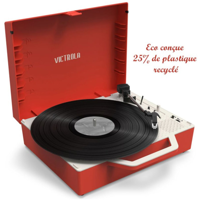 Platine vinyle VICTROLA RE-SPIN Eco Concue Rouge