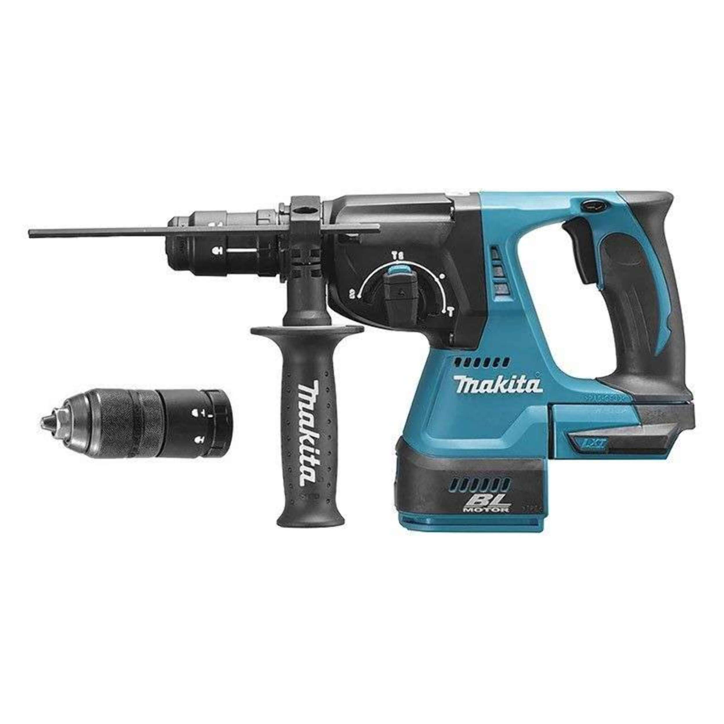 Pack de 7 máquinas de 18V - Taladro DDF484 + destornillador DTD154 + amoladora DGA506 + sierra DHS680 + perforadora DHR243 + cortadora DTM51 + sierra DJV182 - MAKITA - con 5 baterías 18V 5Ah + 2 cargadores rápidos + 5 MAKPAC - DLX7014PTJ