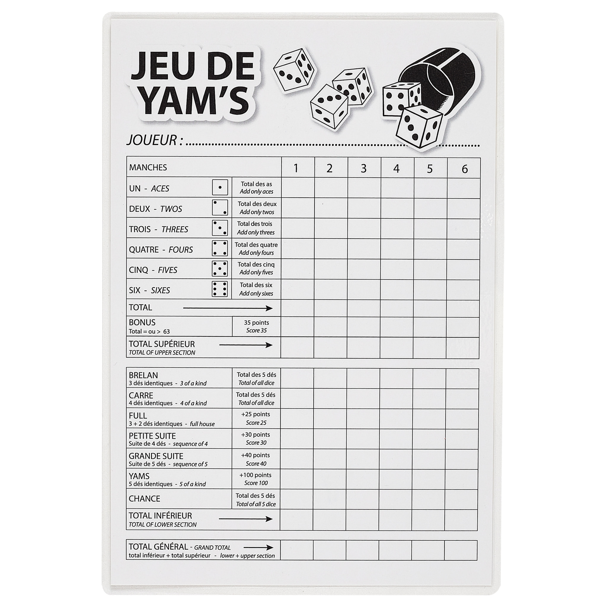 Jeu Du Yams Geant