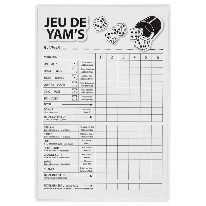 Jeu Du Yams Geant