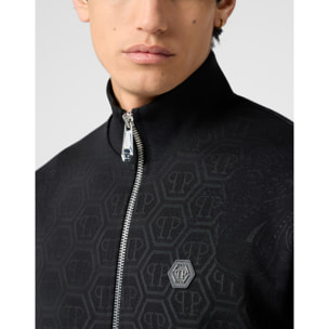 PHILIPP PLEIN Tracksuit Jacket Jacquard Monogram Paisley
