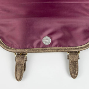 Mochila casual de harry potter - color marrón - 22.5x22.5x7.cm - fabricada en pu - diseño con solapa - estampado del escudo de hogwarts