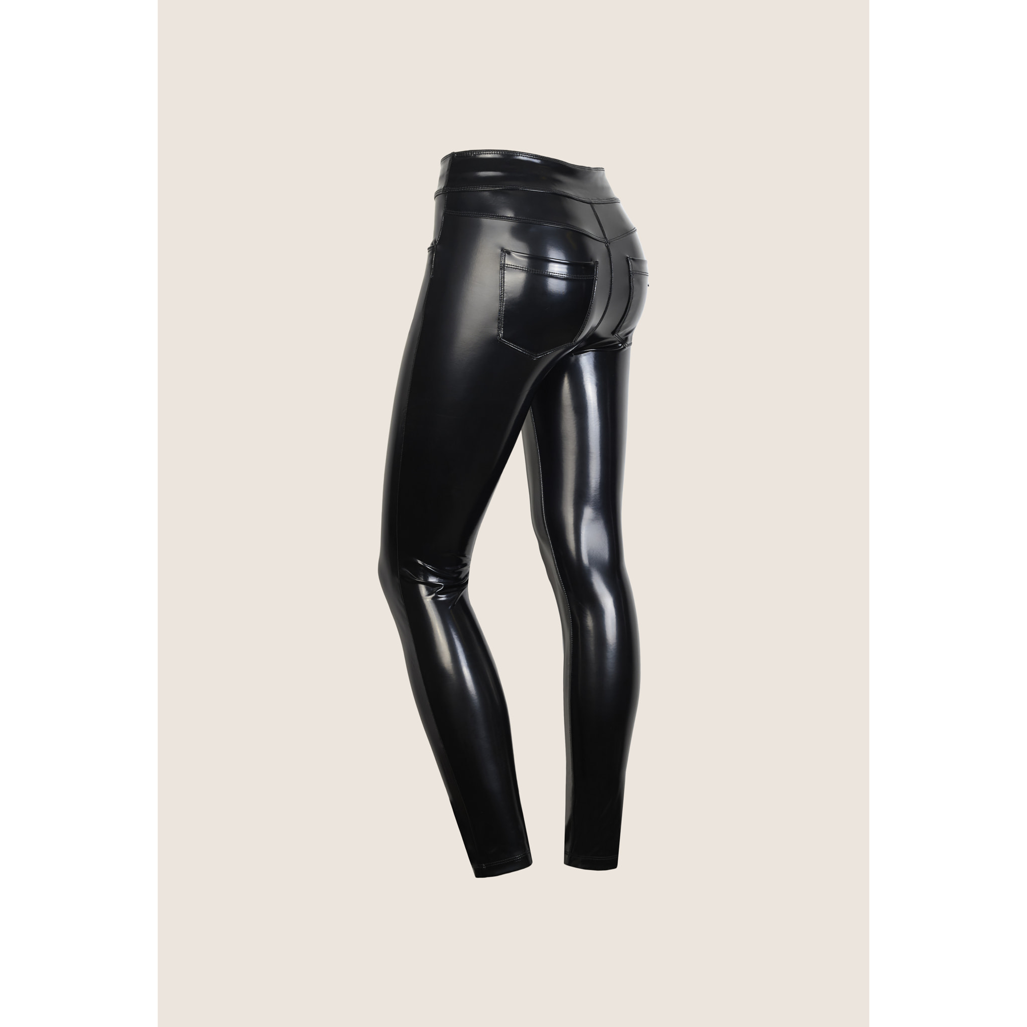 N.O.W.® Pants skinny vita media in Similpelle Lucida