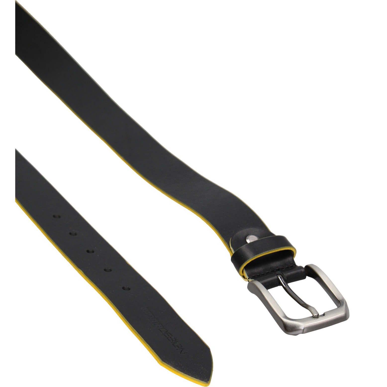 Cintura da uomo in vera pelle Made in Italy - Modello Lupo - Fibbia