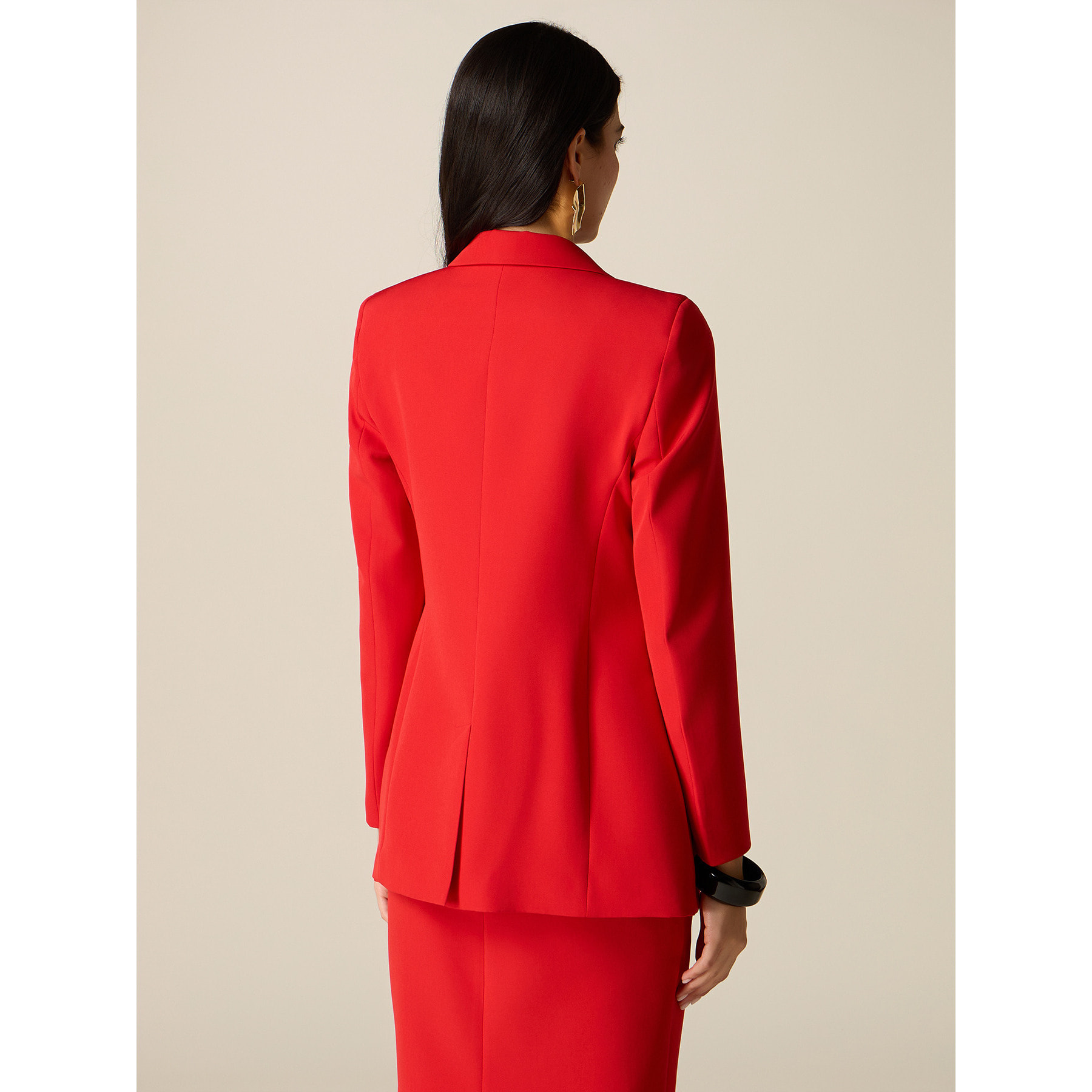 Oltre - Blazer doppiopetto in tessuto tecnico - Rosso