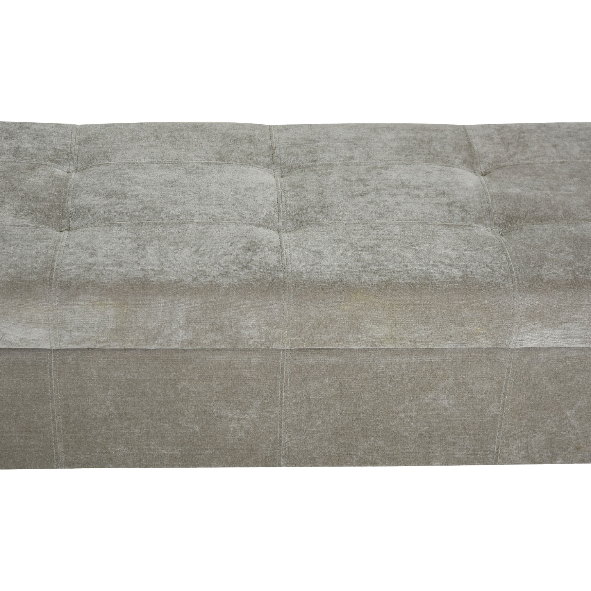 Banc Banquette Design Contemporain Accoudoirs Courbés Fonction de Rangement 2 en 1 136,5 x 45lx 62 cm Gris