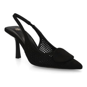 Zapato destalonado calado mujer tacón elegante