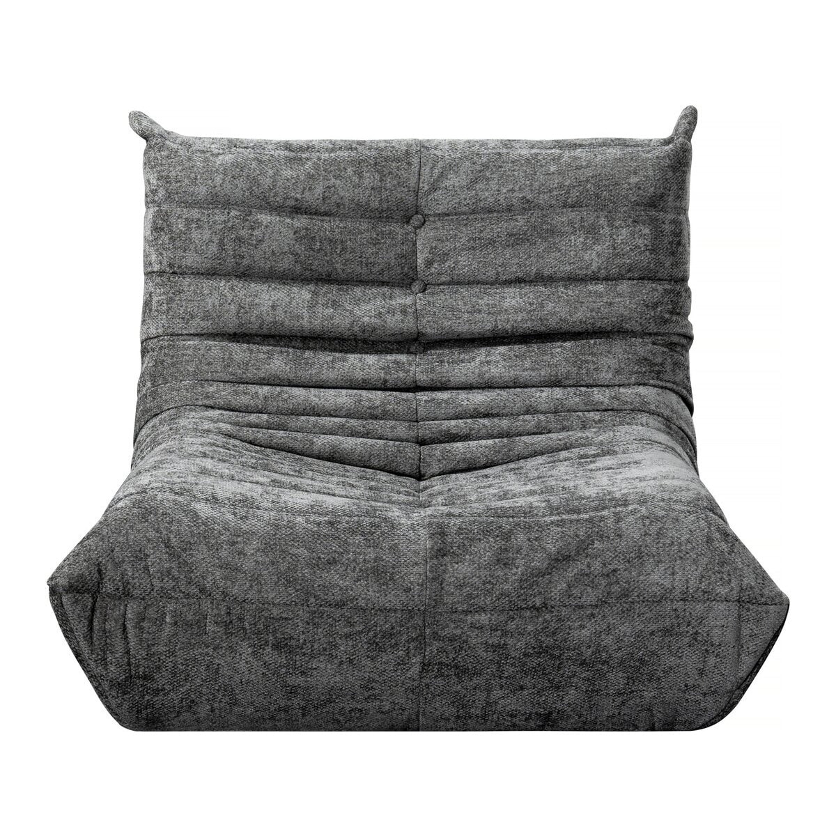 Chauffeuse en tissu texturé "Velasca" - 95 x 100 x 75 cm - Gris