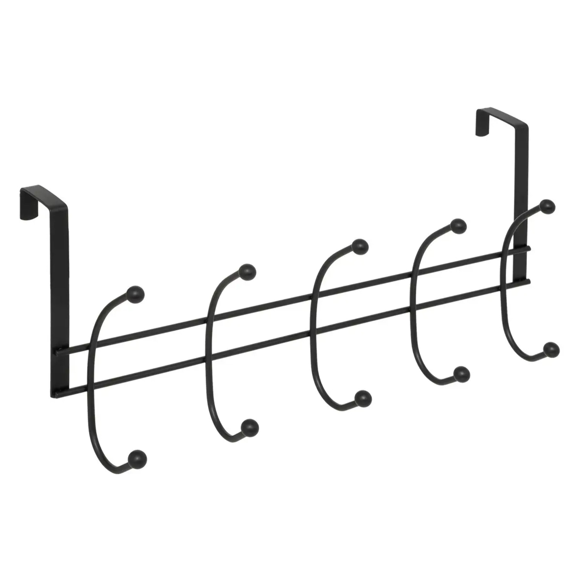 Patère 4 têtes acier noir