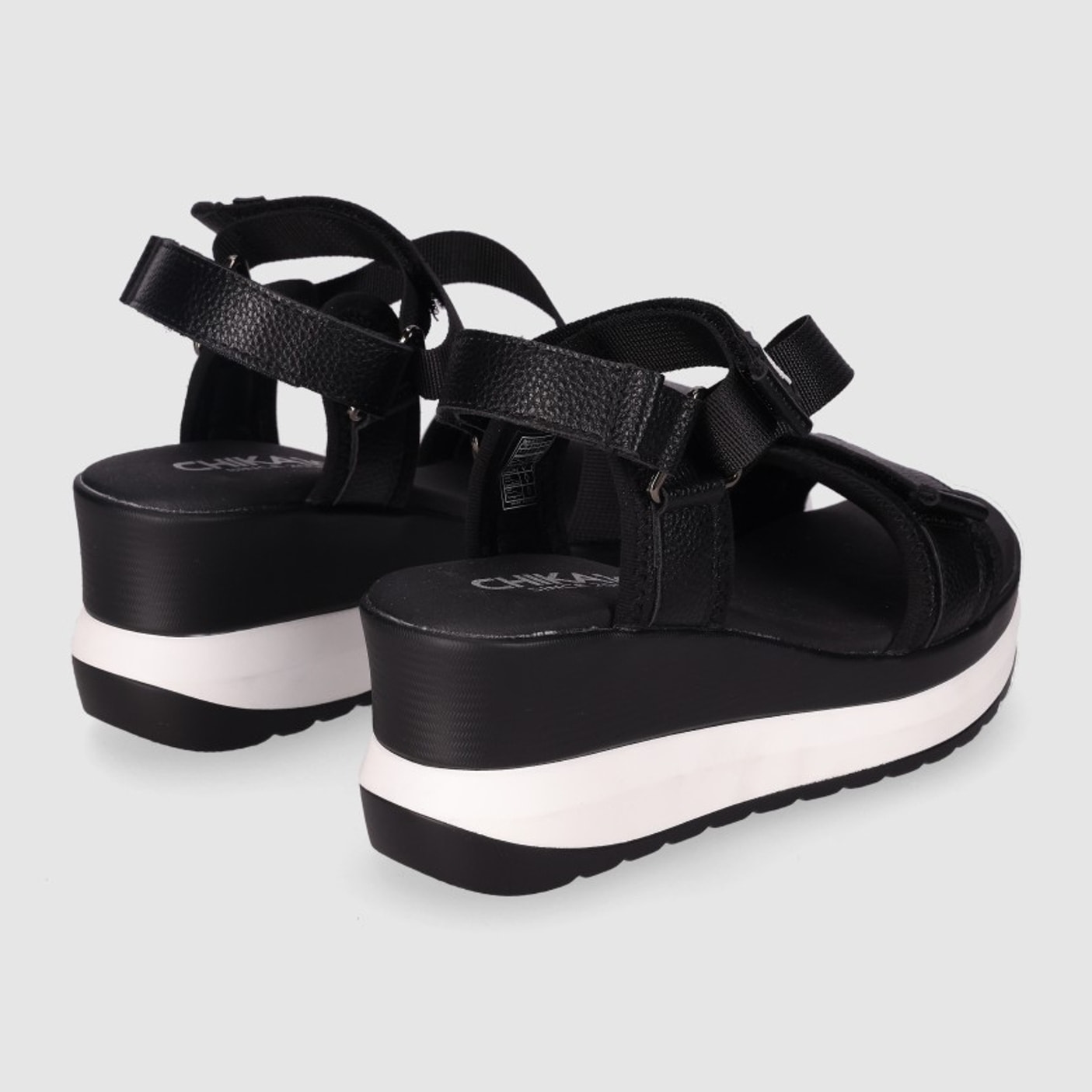 Sandalias de Tejido - Negro - Tacón: 7 cm
