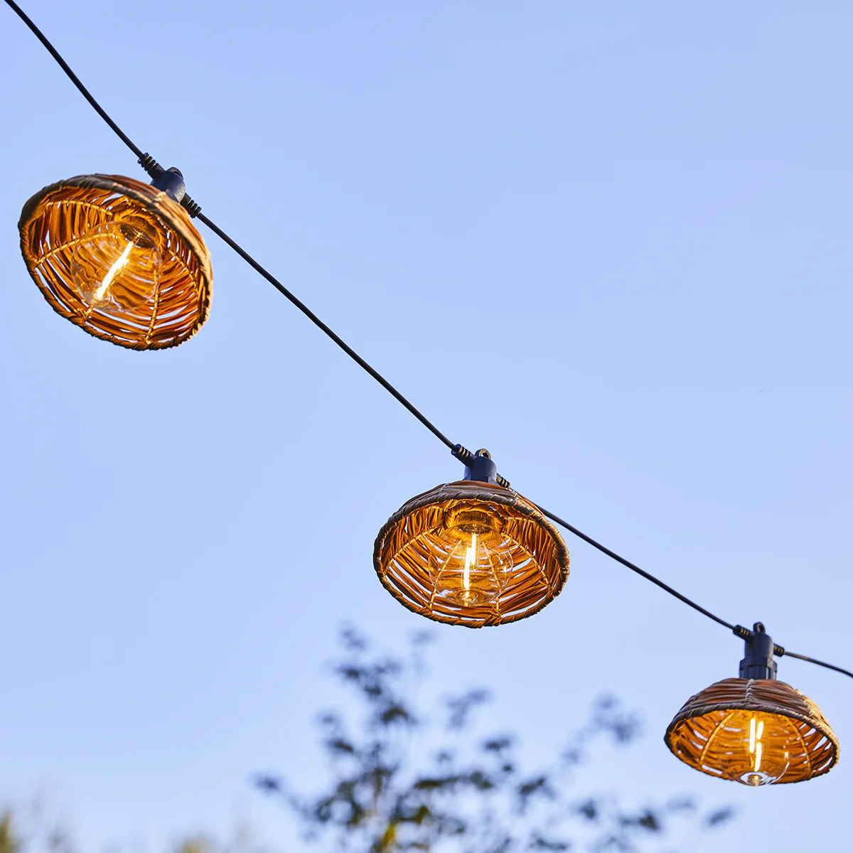 Guirlande poly rotin COTTAGE 10 LED 5.7M