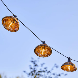 Guirlande poly rotin COTTAGE 10 LED 5.7M