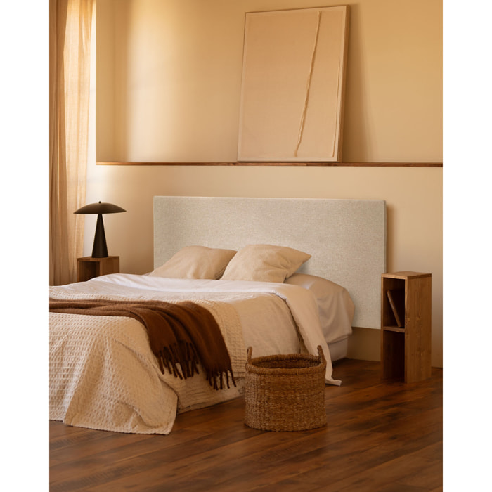 Tête de lit rembourrée en polyester lisse beige en différentes tailles
