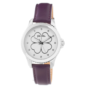 Reloj Folli Follie WF15T031SSW Mujer Analogico Cuarzo con Correa de Cuero