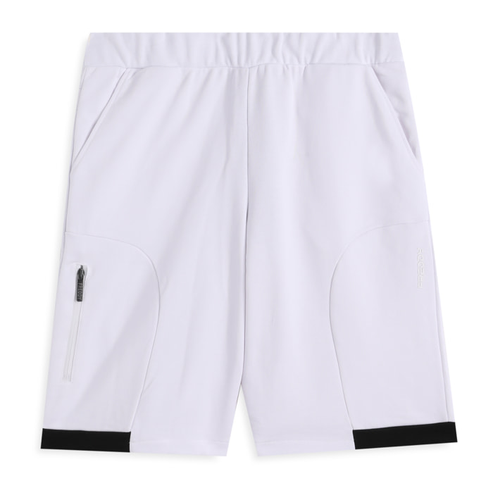 Pantaloni corti uomo in cotone con inserti a contrasto