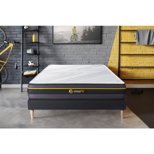 Ensemble matelas ACTIVE + sommier kit noir