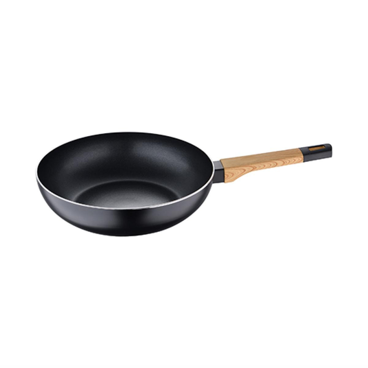 Wok 28X7.5CM aluminio prensado Bergner Earth Black