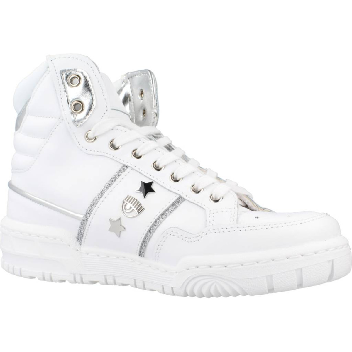 SNEAKERS CHIARA FERRAGNI SNE CF1 HIGH WHITE LEATH