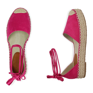 Espadrillas fucsia in microfibra