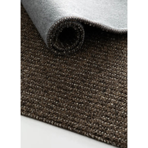 LUMEN Alfombra lavable lisa con bucles marrón, varias medidas disponibles.