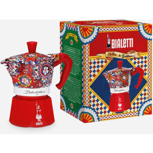 Cafetière italienne BIALETTI Moka Express Rouge Dolce&Gabbana - capacité 3 tasses
