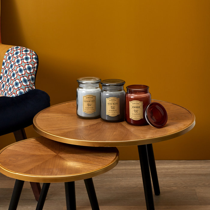 Bougie Parfumee Verre Apothicaire X3 Coffret