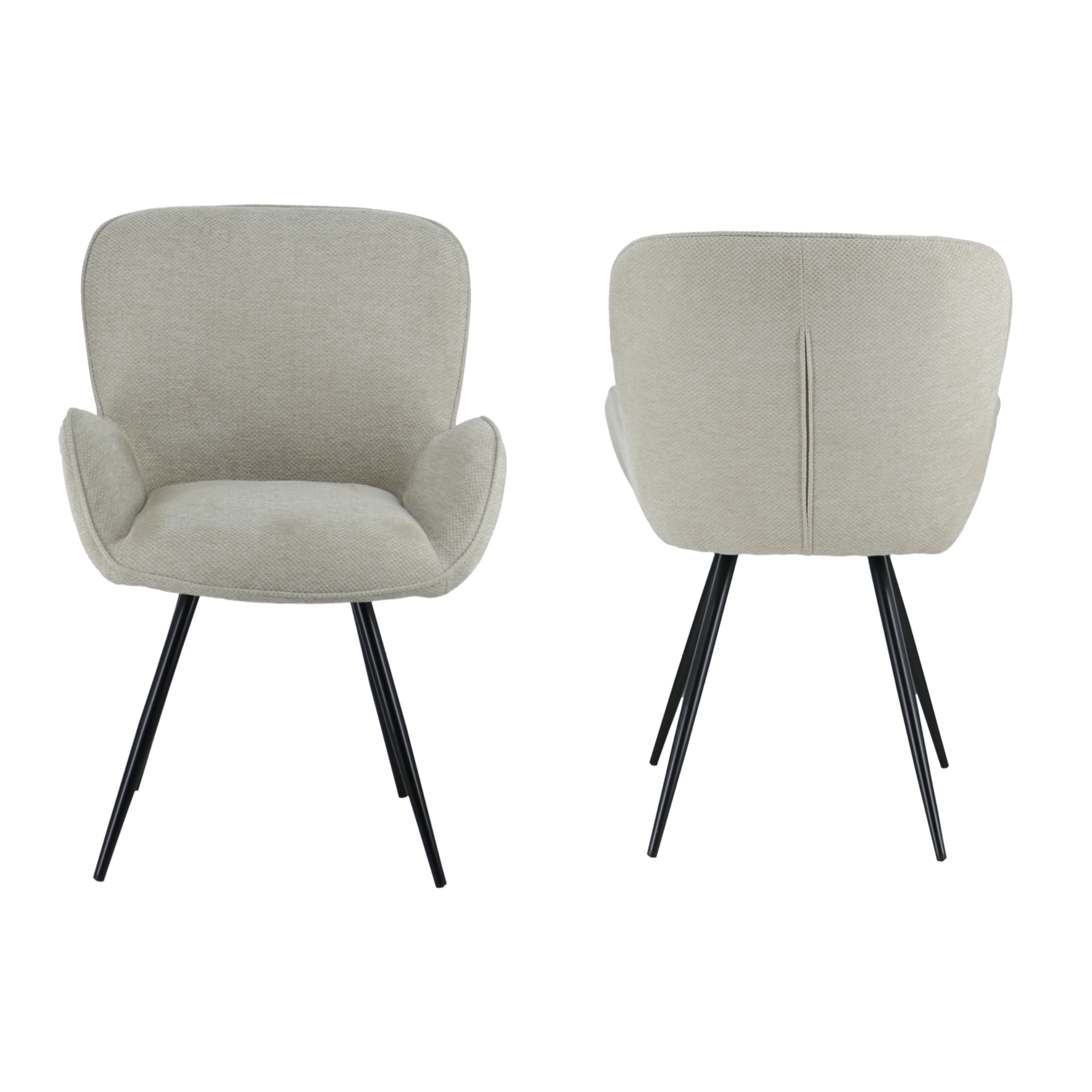 Chaise en chenille beige EVA