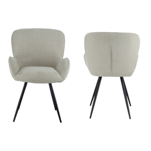 Chaise en chenille beige EVA