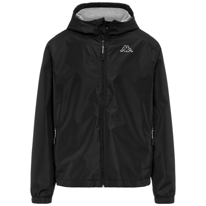 Kappa - Giacche Uomo Donna Nero - Logo Olimet