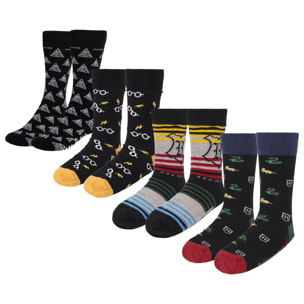Set de 4 Calcetines con diseños de Harry Potter