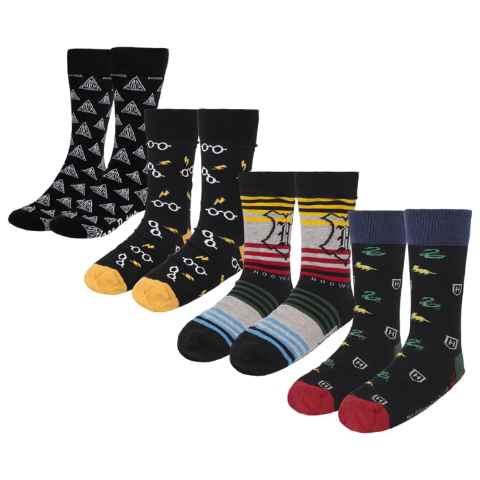 Set de 4 Calcetines con diseños de Harry Potter