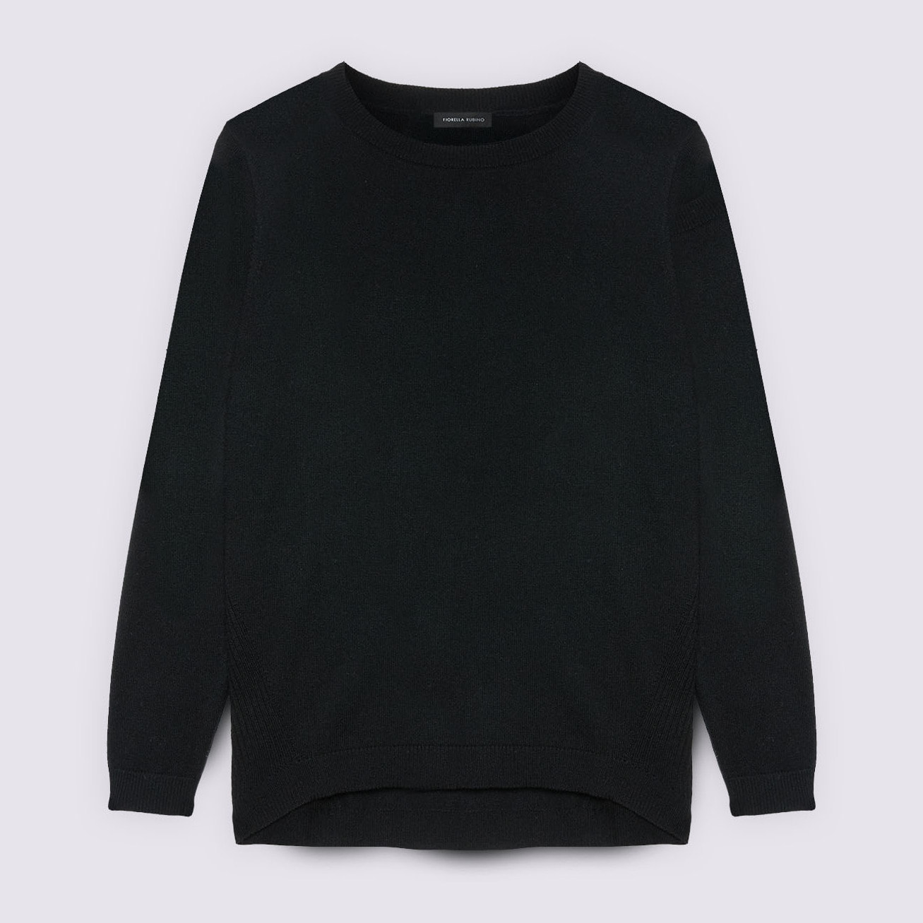 Fiorella Rubino - Camiseta de cuello redondo en mezcla de viscosa - Negro