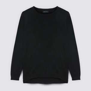 Fiorella Rubino - Camiseta de cuello redondo en mezcla de viscosa - Negro