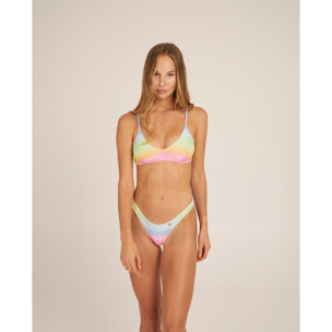 Braga de bikini en forma de uve multicolor