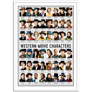 Affiche - Western Movie Characters - Olivier Bourdereau