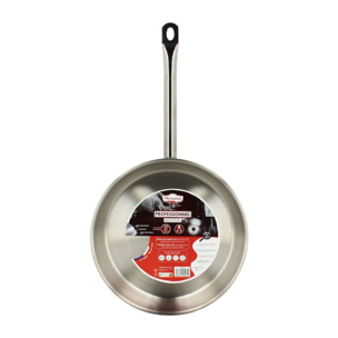 Poêle professionnelle en acier inoxydable 30cm - tous feux PROFESSIONNEL