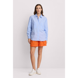 Kocca - Camicia in cotone a righe stile menswear Donna, Righe, Colletto di camicia