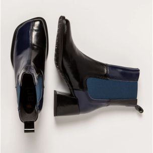 Botines 1707 NAPPA SHINNY NAVY-BLACK/ VERONA color Navy-black