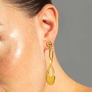 Pendientes acabados en oro amarillo de 18K