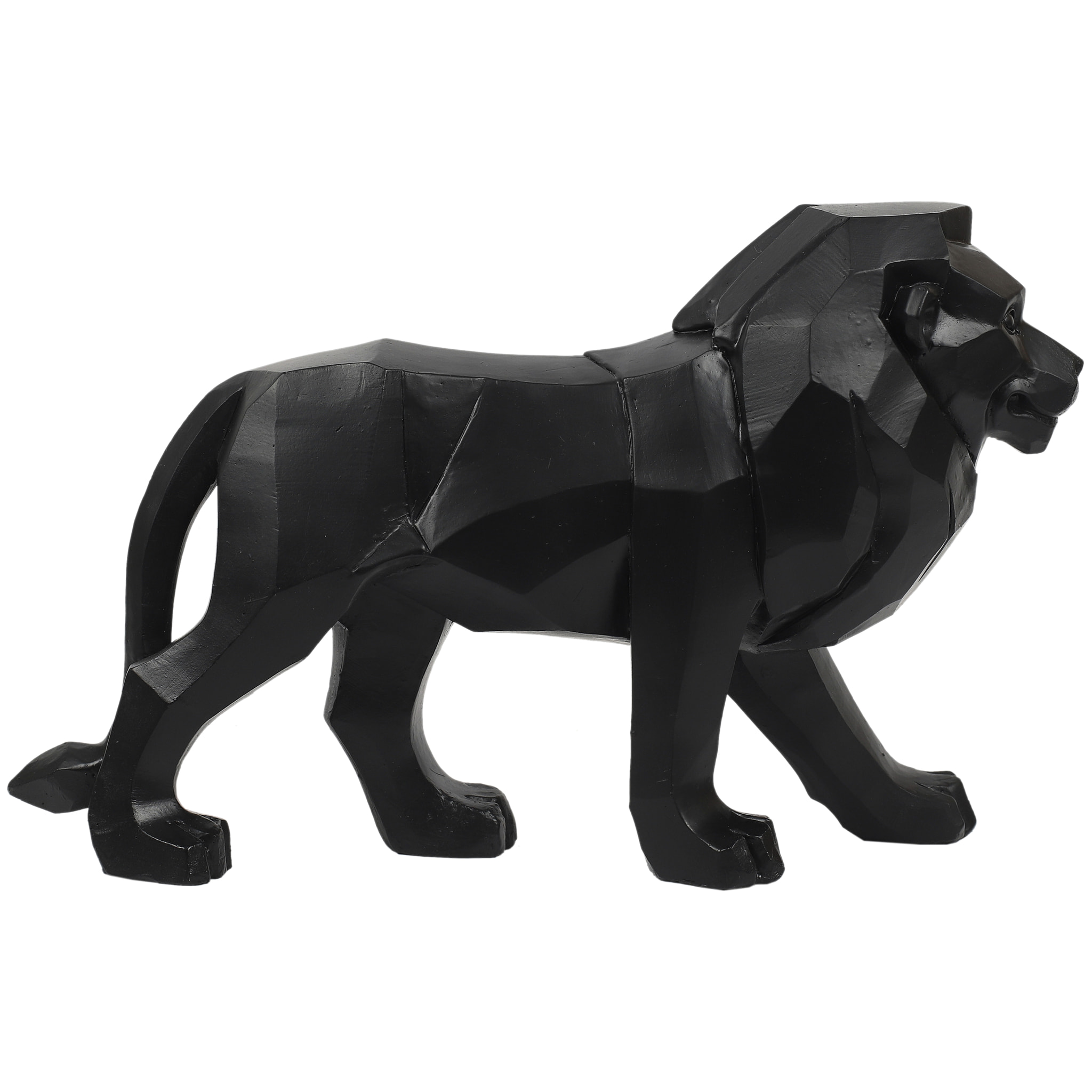 Lion Origami Noir L33cm