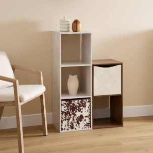 Étagère Mix'N Modul 3 cases rectangulaire 32x34,5cm beige