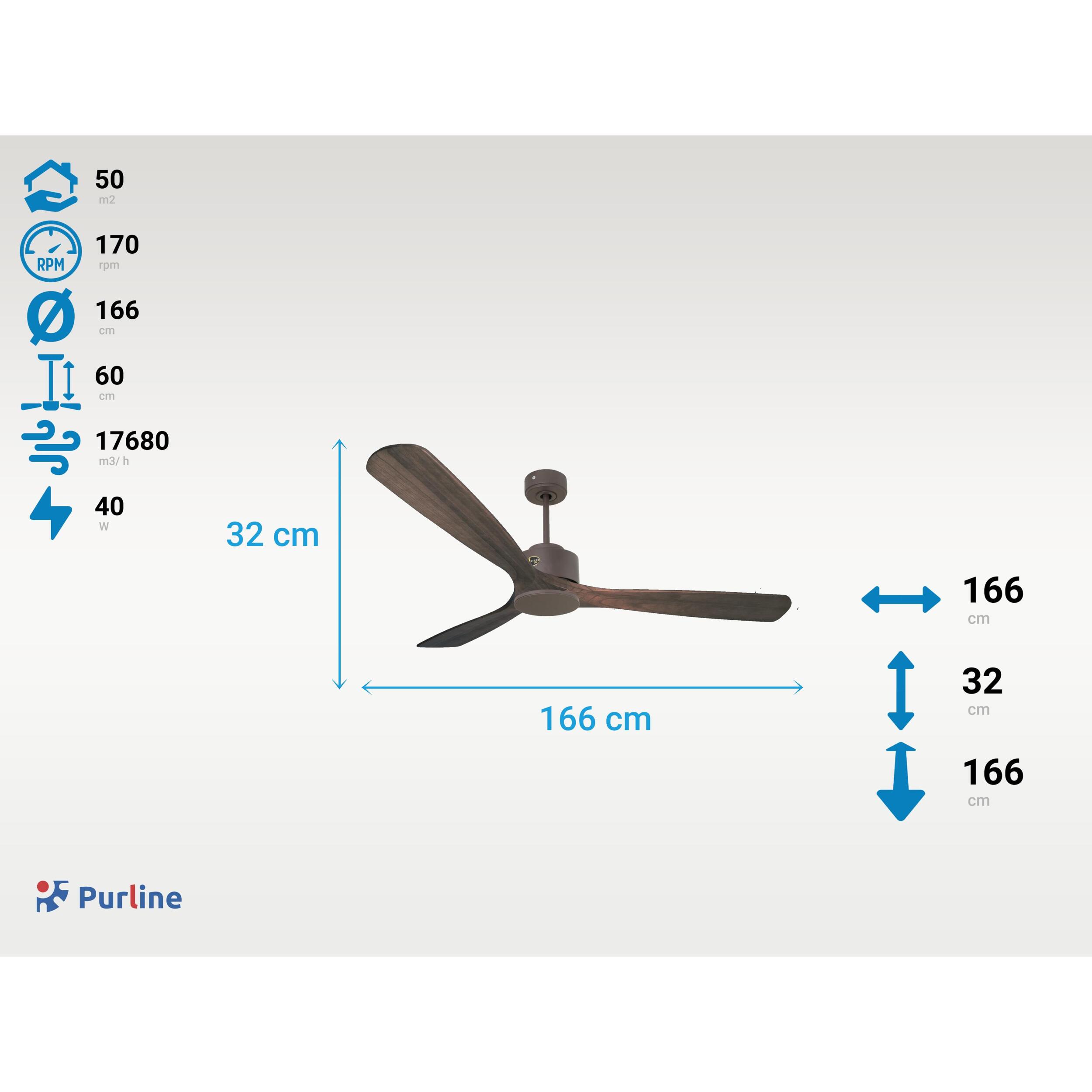 Ventilateur de plafond Réversible  Thermostat Wifi Moteur à courant continu Toits en pente Télécommande Hypersilence Mémoire Shopify Vendible (AUTOMATIQUE) 40   W Chocolat