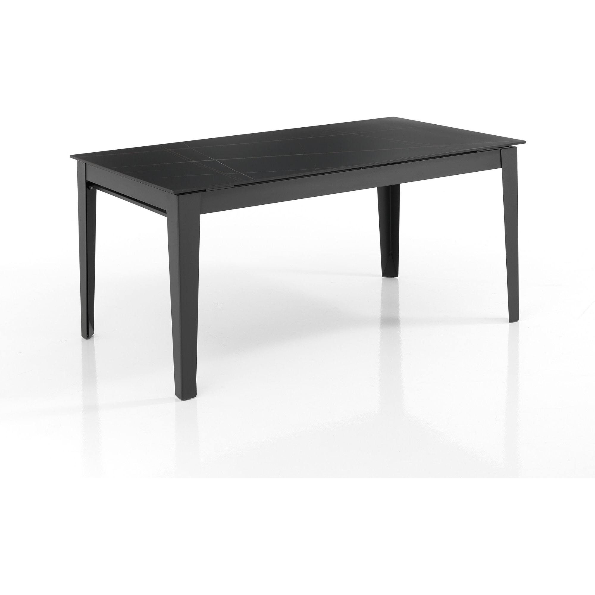 Tomasucci Table extensible en marbre noir de qualité supérieure