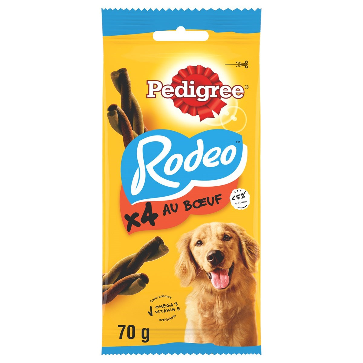 PEDIGREE Rodeo Récompenses au boeuf pour chien 100 friandises (25x4)