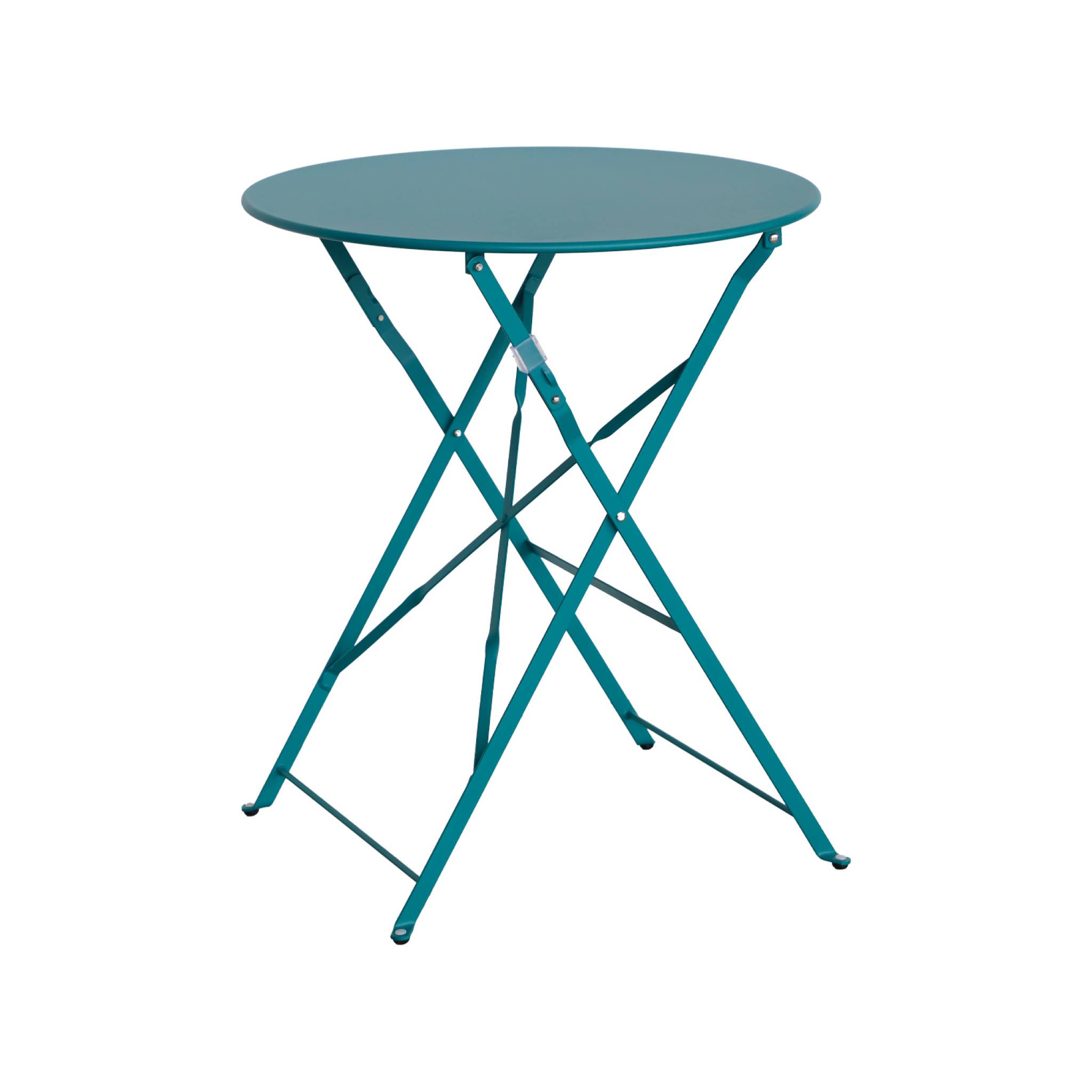 Table de jardin bistrot ronde Ø60cm pliable en acier thermolaqué