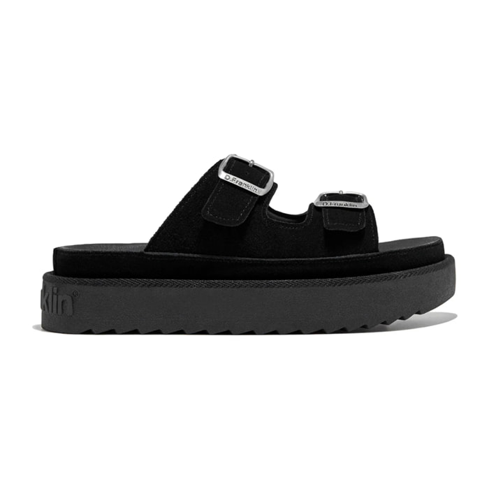 Sandalias Mujer Casual Nordic Buckle Negro D.Franklin