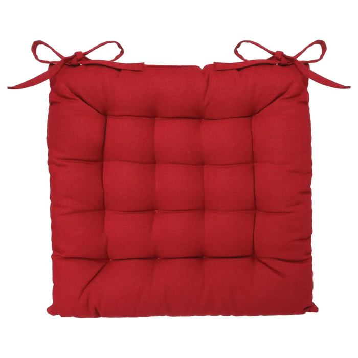 Galette de chaise rouge 38x38cm